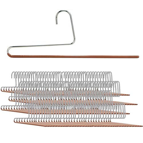 Mawa by Reston Lloyd Non-Slip Space Saving Clothes Hanger with Single Rod for Pants, Style KH35U, Copper, Set of 160 - color: Copper, size: Set of 160