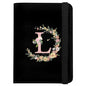Cute Passport Holder and Holder Combo Passport Cover with RFID Blocking Women Men Compatible Wallet Credit Card Protector (Initial Monogram-L) - color: Black-L