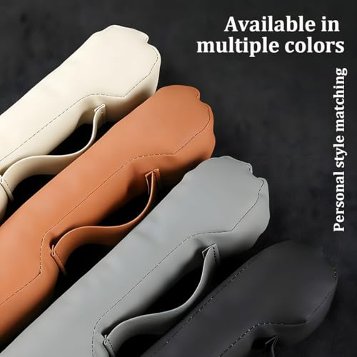 Car Seat Gap Filler, 2PCS Between Vehicle Seats Console Organizer Stop Things from Dropping, Automotive Interior Chair Gap Coverage Fill, Universal for SUV Automobile Truck (Beige) - color: Beige