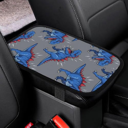Car Armrest Cover Dino Dinosaur, Universal Fit Comfortable Soft Cover, Handrail Box Cushion for Most Vehicle - color: Picture (71)