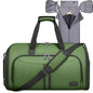 BALEINE Travel Garment Bag, Travel Suit Bag for Men, Water Resistant Carry on Garment Bag for Hanging Clothes, Garment Duffel Bag for Travel Business (Green-Convertible) - color: Green-Convertible