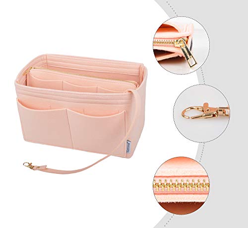 Vercord Felt Organizer Insert For Purse Handbag Tote Bag In Bag Inside Shaper Divider Neo Pink Small - color: A Pink, size: Small