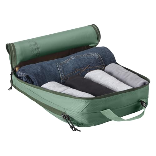 Eagle Creek Pack-It Isolate Clean/Dirty Packing Cube - Dual Compartment Packing Cubes for Optimizing Luggage Space - Lightweight - Recycled Fabric - Washable - Medium - Willow Green - color: Willow Green