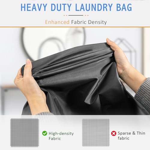 Isink Extra Large Laundry Bag With Handles, Heavy Duty, Travel Laundry Bag for Dirty Clothes, 28" x 40" (Black) - color: Extra Large Laundry Bag With Handles (Black)