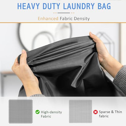 Isink Extra Large Laundry Bag With Handles, Heavy Duty, Travel Laundry Bag for Dirty Clothes, 28" x 40" (Black) - color: Extra Large Laundry Bag With Handles (Black)