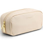 Vlando Small Makeup Bag,Makeup Pouch,Travel Makeup Organizer Bag Valentines Gifts for Women Purse Travel Accessories Toiletry Bag Skincare Bag-White - color: 02-White