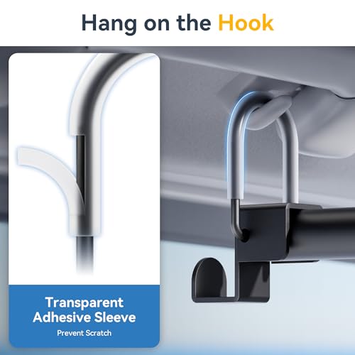 Adjustable Car Clothes Hanger Bar 35-60 Inches – Heavy Duty Travel Garment Organizer, Anti-Wrinkle, Non-Slip Rubber Bands, Fits Cars, SUVs, Vans and Trucks