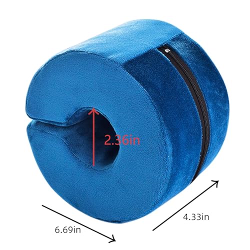 Adult Bed Sore Pads Wedge Foot Support Pillow Pressure Ulcer Ankle Protector Ring Foot Rest Pillows Bedridden Patient Elderly Heel Cushion Sleeping Elevated Foam Pad Leg Post Surgery Recovery Pillow - color: Blue,2pcs