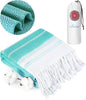 Antfuny Turkish Beach Towels Vacation Essentials Quick Dry Absorbent Adult Oversized Bath Pool Swim Long Towel Lightweight Thin Fast Drying Over The Lounge Chair Towel Sand Repellent Anti Green - color: Thicker Nile, size: 72 x 36 inch