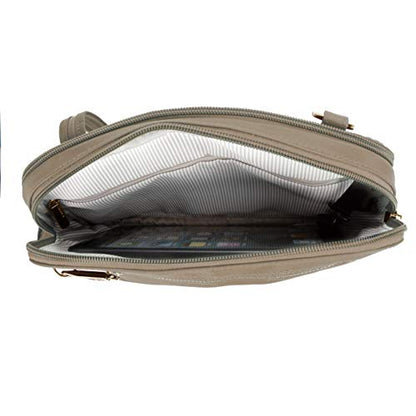 Travelon Women's Anti-theft Tailored East/West Organizer Chrossbody - color: Sable