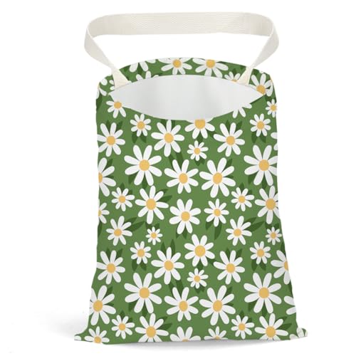 Daisy Decor Car Trash Bag Car Garbage Bag Hanging Cars Trash Can Spring Decor Waterproof Cars Back Seat Organizer for Vehicle Travelling Camping Swimming - color: Flower 11