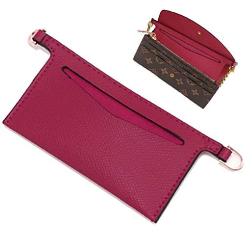 Lckaey Purse accessories kit for emilie wallet, inner bag and shoulder strap with D-ring insert Y001-Fuchsia - color: Fuchsia, size: 6.7in*3.15in