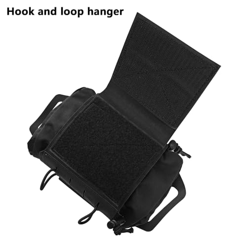 SABADO Rapid/Quick Deploy First Aid Kit Pack Tactical IFAK Pouch Two-Piece System Med Roll Carrier Hypalon Handle Outdoor Sport Hunting Bag - color: Black