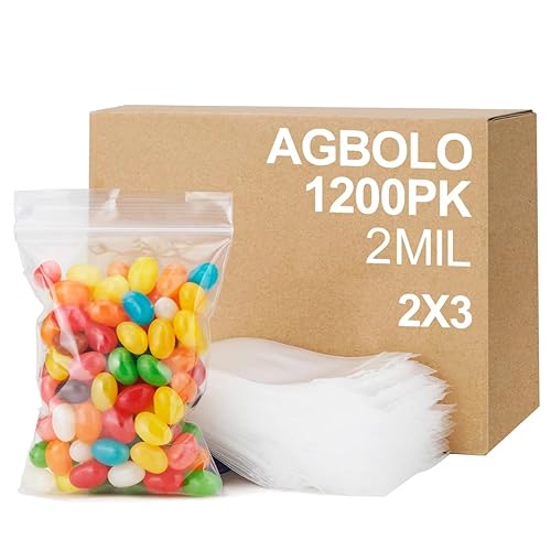 1200Pcs Small Plastic Bags for Jewelry, 2x3'' Small Zip Bag Baggies Resealable, Durable Zip Bag for Pill and Business - Clear - color: 2" x 3"