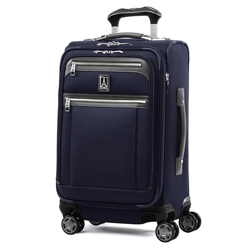 Travelpro Platinum Elite Softside Expandable Luggage, 8 Wheel Spinner Suitcase, TSA Lock, Men and Women, Dark Blue, 2-Piece Set (21/25) - color: Dark Blue, size: 2-Piece Set (21/25)