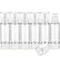2.7OZ/80ML Clear Airless Pump Bottles, Lotion Dispenser Travel with Pump, Vacuum Plastic Travel Size Lotion Bottle for Foundation, Creams, Cosmetic(6 Pack) - size: 2.7oz / 80ml (6 pcs)