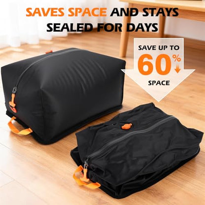 Fantictas Vacuum Travel Bags (1 Pack) - 18L Waterproof & Tear Resistant Travel Compression Bags with Wireless Vacuum Pump for luggage & Backpacks, Space Saving Vacuum Storage Bags