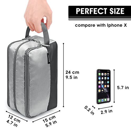 Toiletry Bag for Men Hanging Dopp Kit Water Resistant Shaving Bag Small Toiletry Bag for Traveling (Grey) - color: Grey