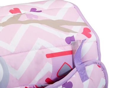 EVERYDAY KIDS Nap Mat with Removable Pillow - Carry Handle with Straps Closure, Rollup Design, Soft Microfiber for Preschool, Daycare, Travel Sleeping Bag - Sweet Owls - color: Sweet Owls