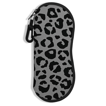 Sunglasses Soft Case, Ultra Light Portable Neoprene Zipper Glasses Case for Men Women - color: Classic Leopard