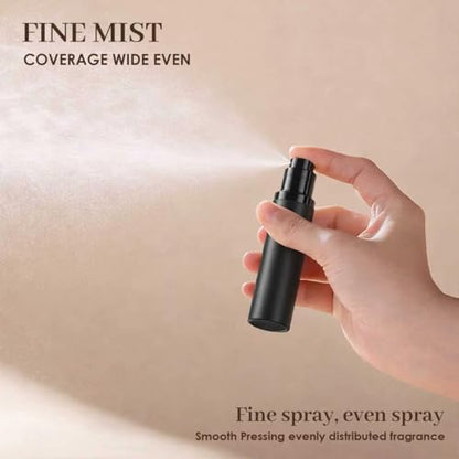 10ml 3pcs Perfume Travel Refillable Bottle, Perfume Atomizer, Bottom-Filling Fragrances Bottle, Mini Cologne Dispenser, Portable Sprayer (Black-Grey-Silver)