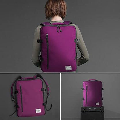 Laptop Travel Backpack Airline Approved Carry-on Under-seat Backpack, Stylish Minimalist Casual, Fuchsia - color: Fuchsia