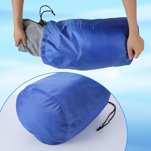 Stuff Sack Set, 2-Pack Stuff Sacks for Backpacking Ultralight Ditty Bags with Dust Flap Lightweight Compression Sack Bag Foldable Stuffing Bags for Traveling Hiking Backpacking