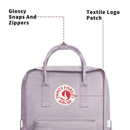 KALIDI Casual Laptop Backpack 15 Inches Classic Camping Rucksack Travel Outdoor Square Daypack College Hiking Gym Bag, Purple - color: Purple