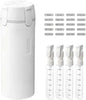 Travel Dispenser Set, 4 Pack 30ml Leak Proof Portable Bottles for Shampoo, Lotion, Conditioner, Cream, with Label Stickers (1, White) - color: White
