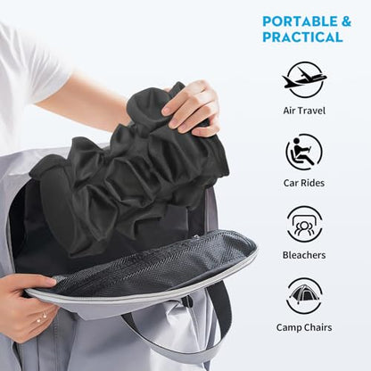Airplane Seat Cushion for Long Flights, Inflatable & Portable Travel Cushion for Tailbone Pain Relief, Pressure Relief Car Seat Cushion for Office Chair and Wheelchair Use - size: Semi-circular arc