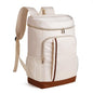Cooler Backpack Insulated Waterproof 35 Cans,Two Compartments Backpack Cooler,Lightweight Back Pack for Women/Men - color: Creamy White