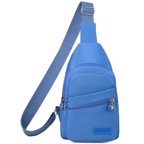 Banelu Small Sling Backpack Crossbody Bags for Women Men, Small Sling Bag Cross Body Bag Fanny Packs Crossbody Purses - Blue - color: C Blue