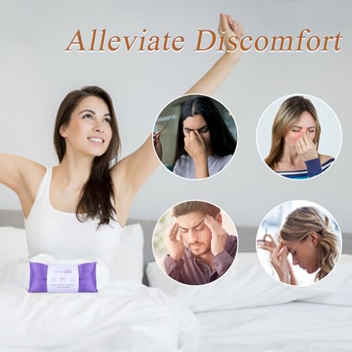 SuzziPad Lavender Eye Pillows for Relaxation with Aromatherapy, Weighted Mask for Sleeping, Hot & Cold Therapy Compress for Dry Eyes, Yoga Meditation Pillow, Purple, 4 Packs - color: Purple