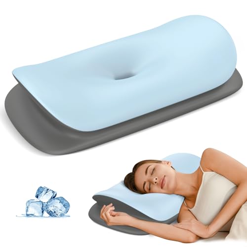 Olumoon Cervical Neck Pillow - Ergonomic Memory Foam Contour Pillows for Side, Back & Stomach Sleepers, Cervical Pillow for Neck Support Sleeping with Breathable Cover
