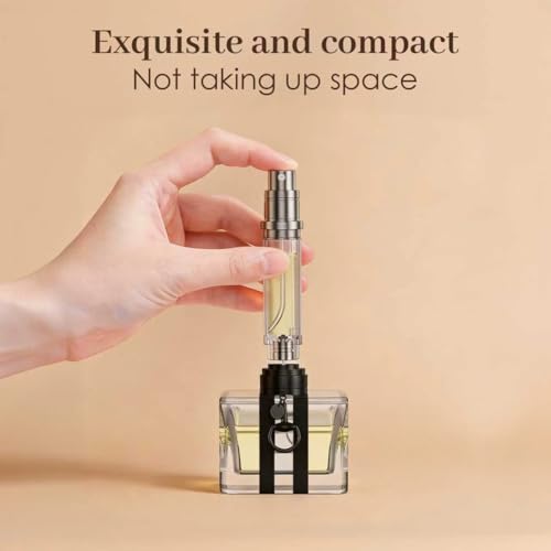 10ml 3pcs Perfume Travel Refillable Bottle, Perfume Atomizer, Bottom-Filling Fragrances Bottle, Mini Cologne Dispenser, Portable Sprayer (Black-Grey-Silver)