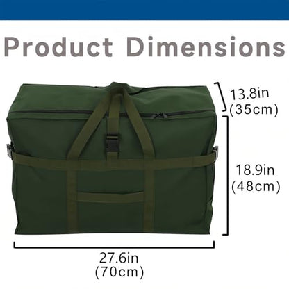Arxus Large Duffel Bag, Waterproof Carry on Weekend Overnight Storage Bag over Luggage for Airline, Travel, Camping, Moving - color: 120L-Dark Green