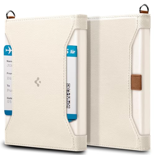 Spigen Life for Passport Card Cover Holder with RFID Blocking Technology Wallet Travel Documents Organizer Protector Accessories, SIM Card Pin Included - color: Dune Beige