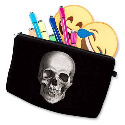 Deanfun Cosmetic Bag for Women, Skull 3D Printed Black Cool Makeup Bags Waterproof Travel Storage Toiletry Bag Accessories Gifts(hzb-42) - color: HZB-42