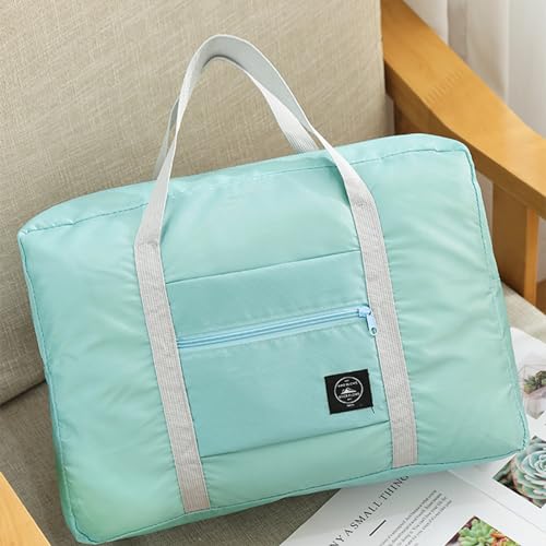 INVODA Travel Bag 24 Packes Carry on Luggage Foldable Duffel Bag Sports Gym Bag Weekender Overnight Bag Water Resistant Nylon Travel Duffel for Men Women (Green 24PCS) - color: Green 24