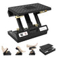 Foot Rest Under Desk,4-Height Adjustable footrest,with Massage Roller and Soft Pad,Foldable, Ergonomic,for Car,Office,Computer,Gaming,Adjustable Metal Frame,All-Season Use(Black) - color: Hard Padded- Black