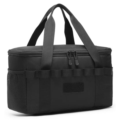 Tactical Camping Storage Bag 14L Tactical Utility Tote Bag Camping Cookware Organizer Trunk Organizer - color: Black