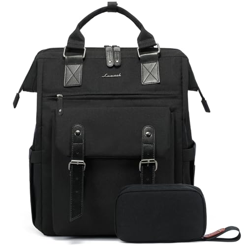 LOVEVOOK Laptop Backpack for Women; College School Backpack, Student Bookbag, Teacher Work Bag, Travel Backpack Purse, Business Computer Bag, Commuter Nurse Bag, 15.6 Inch, Black - color: 1 Black-black, size: 15.6 Inch