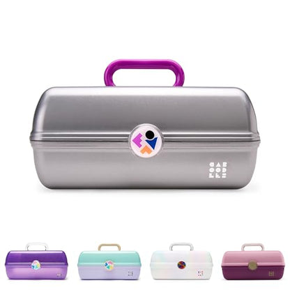 Caboodles Twilight Disco - On-The-go Girl Costmetic Organizer Make-up & Accessory Carry Case, Silver Shimmer - color: Silver Shimmer