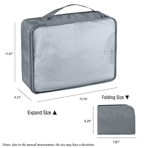 Packing Cubes Set, 2 Pcs Packing Organizers Set for Suitcases (Grey) - color: Grey
