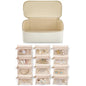 VLANDO Jewelry Travel Case,Gift for Women,Travel Jewelry Organizer with Clear Velvet Jewelry Bags Zipper Pouch for Women Girl Gift-12Pcs White - color: D.12PCS White