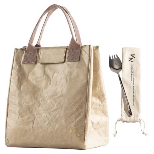 VonNova Women’s Insulated Lunch Bag with Premium 4mm Cooler Insulation, Cute Large 7L Lunch Tote for Office, Durable Small Lunch Box for Women, Stylish Lunchbox for Adults, Teens, Nurses, Teachers - color: Beige