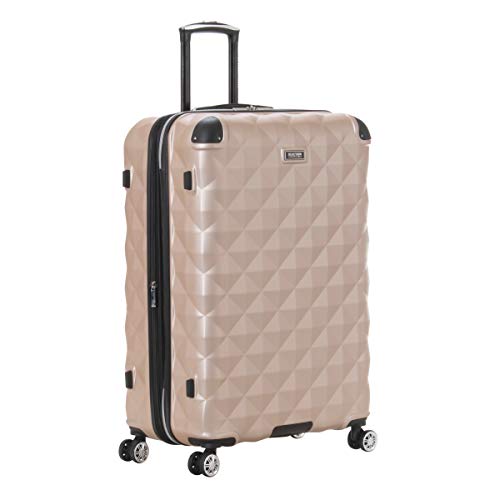 Kenneth Cole REACTION Diamond Tower Collection Lightweight Hardside Expandable 8-Wheel Spinner Travel Luggage, Rose Champagne, 2-Piece Set (20" & 28") - color: Rose Champagne, size: 2-Piece Set (20" & 28")