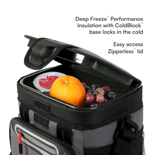 Titan by Arctic Zone Deep Freeze Cooler - Zipperless Hardbody Cooler - Deep Freeze Insulation, HardBody Liner, and SmartShelf - color: Sharkskin Gray, size: 9 Can
