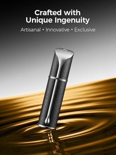 Travalo AQUA Refillable Perfume Atomizer, 5ml Travel Perfume Bottle with Easy Bottom Refill, Leak-Proof Mini Cologne Sprayer, TSA-Approved Pocket Fragrance Spray for Women & Men,1 Piece (Black) - color: BLACK