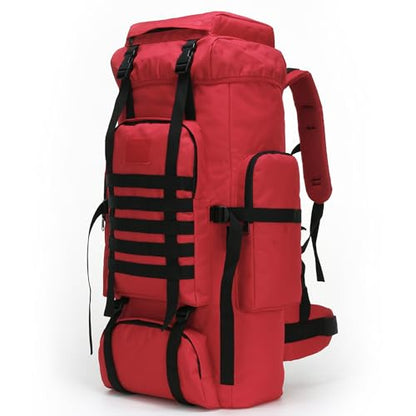 Hiking Backpack for Men 70L/100L Camping Backpack Military Rucksack Molle 3 Days Assault Pack for Climbing | Camping Backpack - color: 70l-red